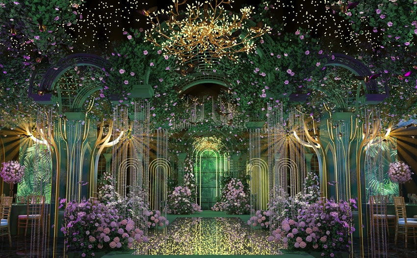 岱岳奇妙森林婚礼堂效果展示